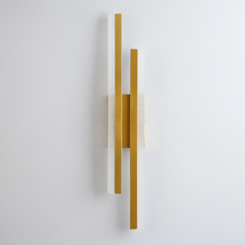 Metal Linear Shape Wall Sconce Modern Style 2 Lights Wall Light Sconce