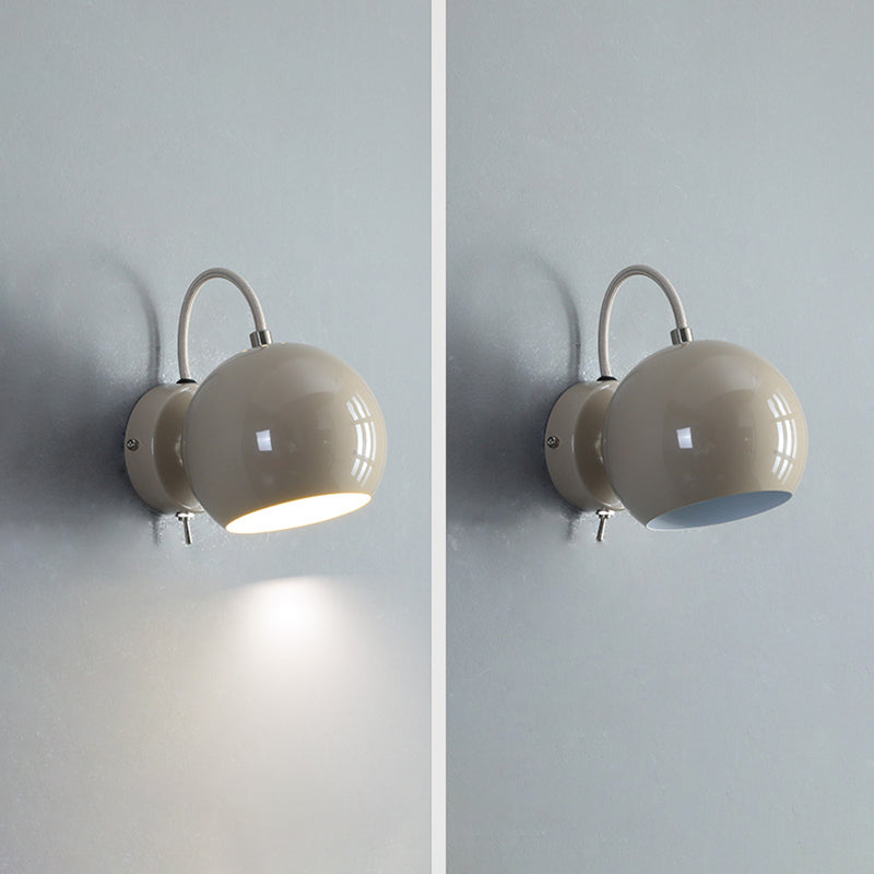 Metal Dome Shape Wall Sconce Modern Style 1 Light Wall Light Sconce