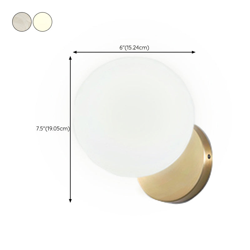 Nordic Vanity Light Minimalist Glass Wall Light Sconce for Washroom