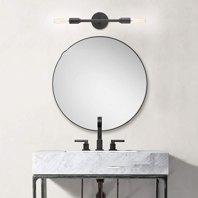 Modern Style Metal Wall Sconce 2 Lights Vanity Light for Bathroom