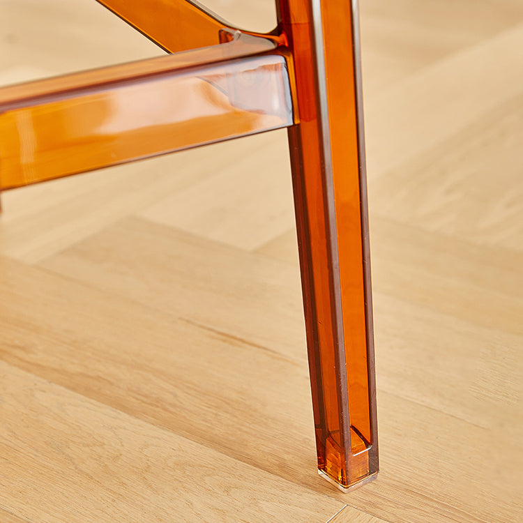 Modern Armless Backrest Counter Stool Acrylic Cafe Bar Stool with  Pedal
