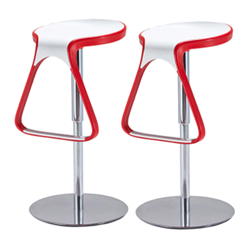 Plastic Counter Stool Modern Adjustable Height Bar Stool with Footrest