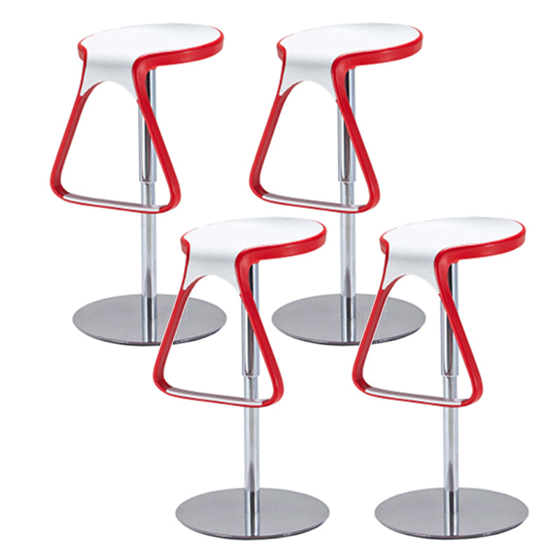 Plastic Counter Stool Modern Adjustable Height Bar Stool with Footrest