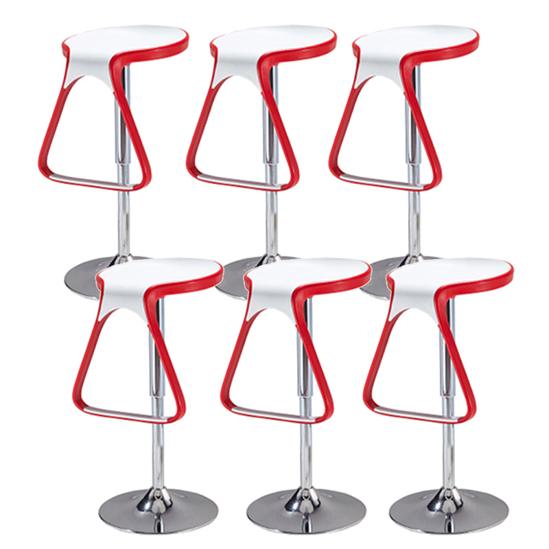 Plastic Counter Stool Modern Adjustable Height Bar Stool with Footrest