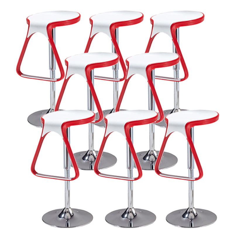 Plastic Counter Stool Modern Adjustable Height Bar Stool with Footrest