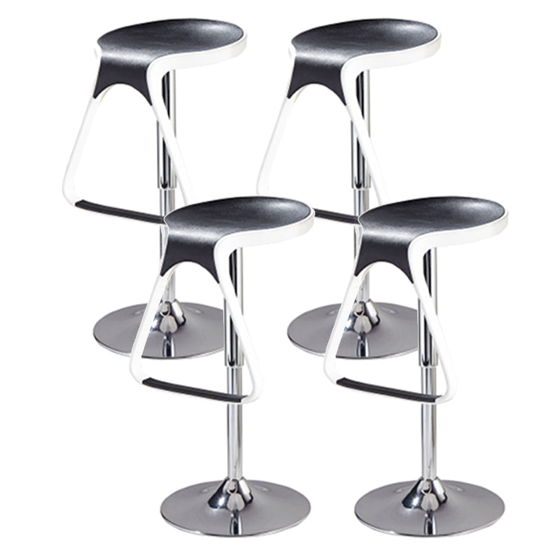 Plastic Counter Stool Modern Adjustable Height Bar Stool with Footrest