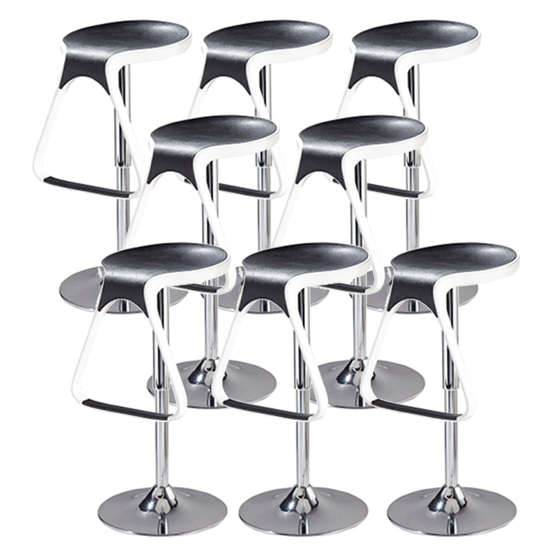 Plastic Counter Stool Modern Adjustable Height Bar Stool with Footrest
