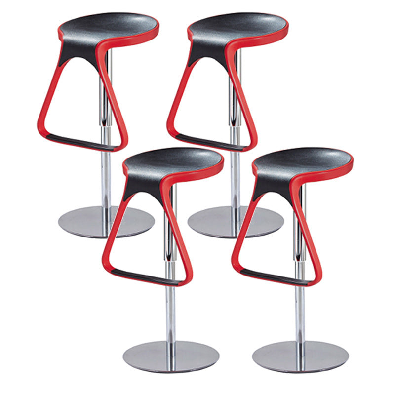 Plastic Counter Stool Modern Adjustable Height Bar Stool with Footrest