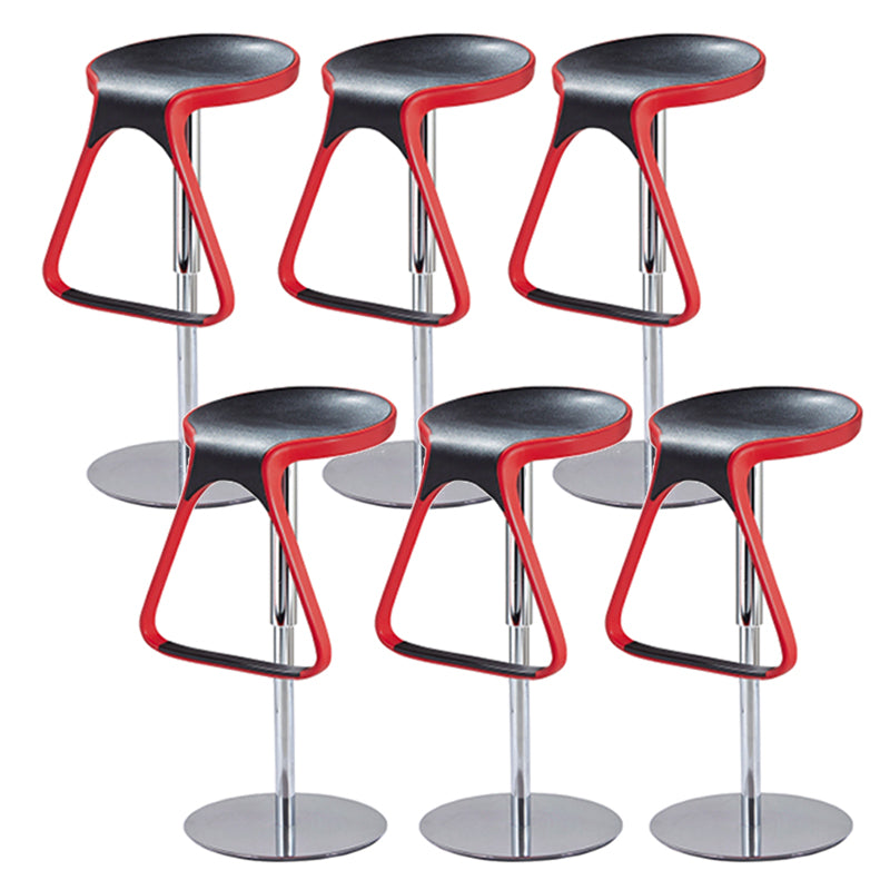 Plastic Counter Stool Modern Adjustable Height Bar Stool with Footrest