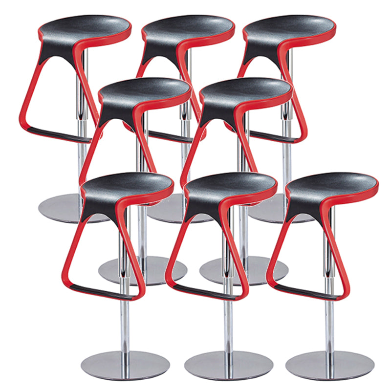 Plastic Counter Stool Modern Adjustable Height Bar Stool with Footrest