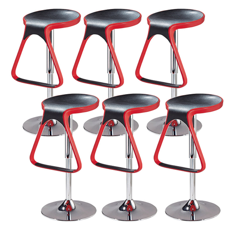 Plastic Counter Stool Modern Adjustable Height Bar Stool with Footrest