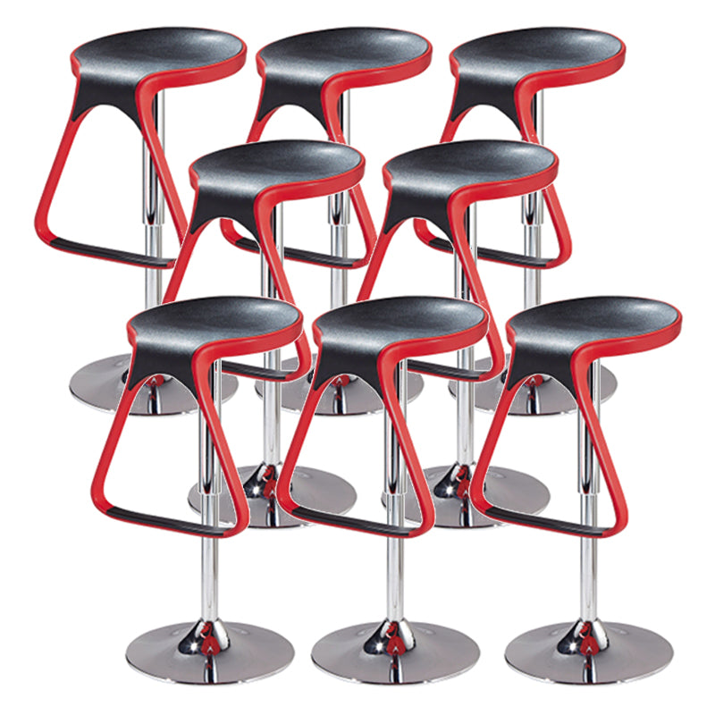 Plastic Counter Stool Modern Adjustable Height Bar Stool with Footrest
