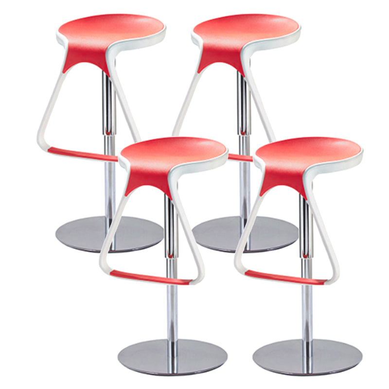 Plastic Counter Stool Modern Adjustable Height Bar Stool with Footrest