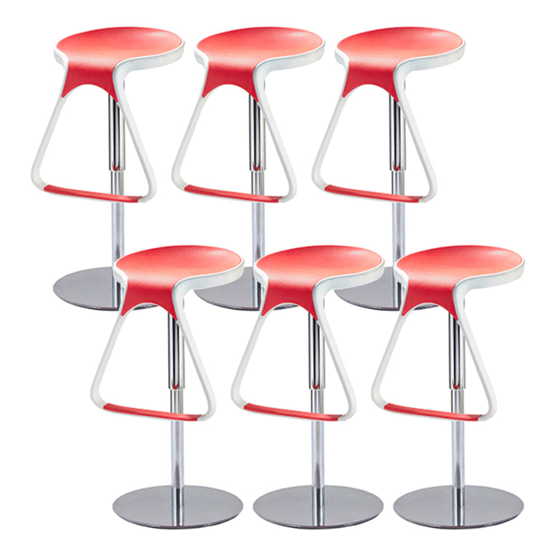 Plastic Counter Stool Modern Adjustable Height Bar Stool with Footrest