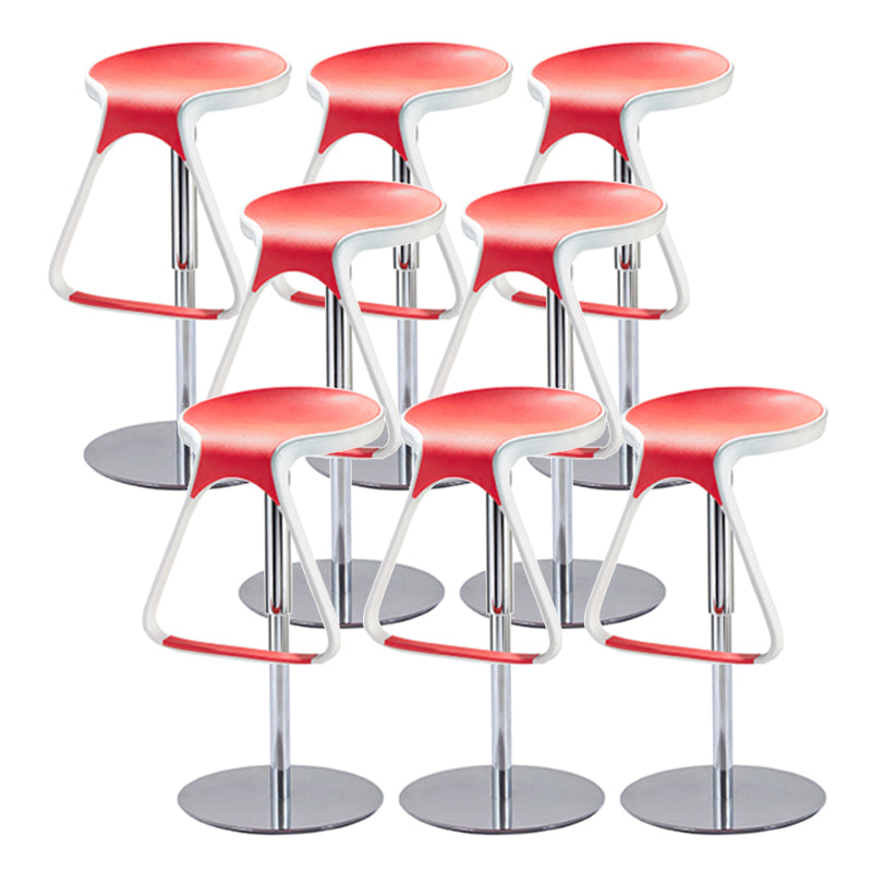 Plastic Counter Stool Modern Adjustable Height Bar Stool with Footrest