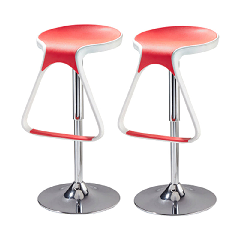 Plastic Counter Stool Modern Adjustable Height Bar Stool with Footrest
