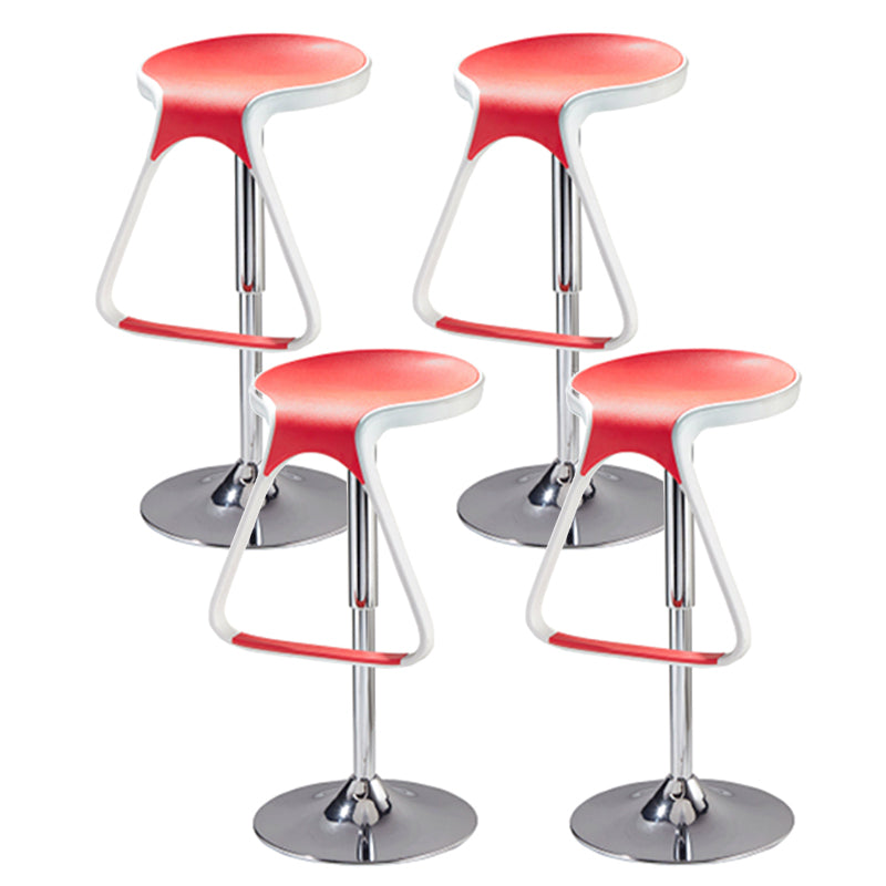 Plastic Counter Stool Modern Adjustable Height Bar Stool with Footrest