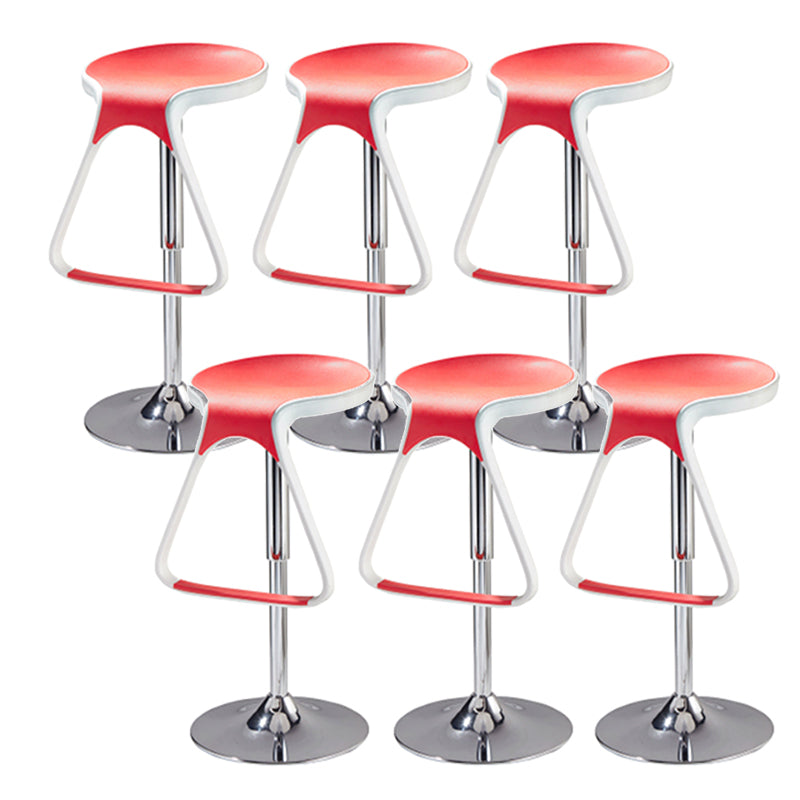 Plastic Counter Stool Modern Adjustable Height Bar Stool with Footrest