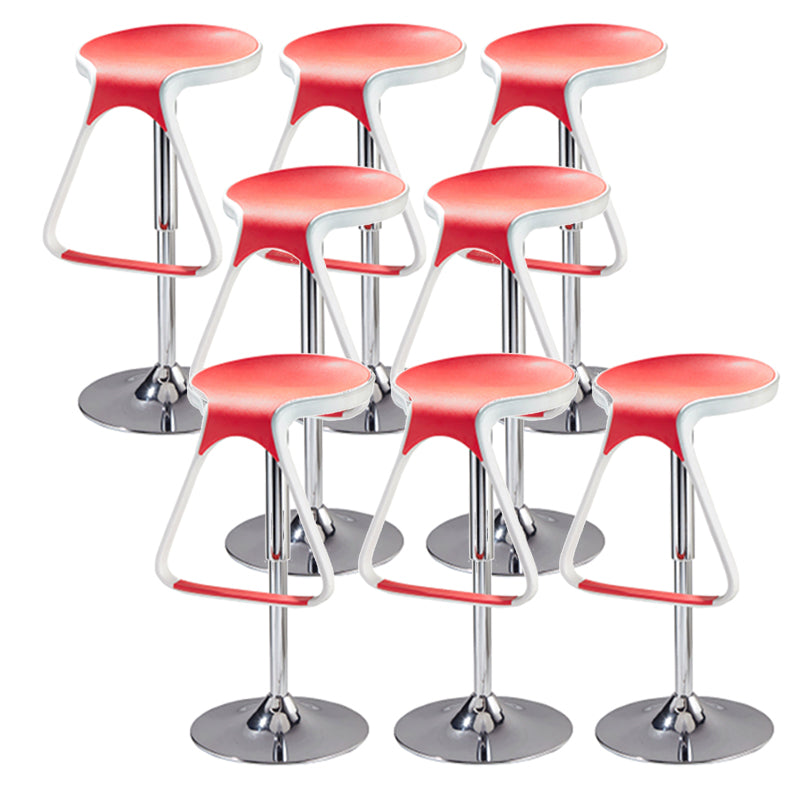 Plastic Counter Stool Modern Adjustable Height Bar Stool with Footrest