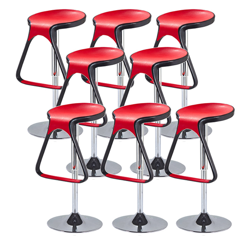 Plastic Counter Stool Modern Adjustable Height Bar Stool with Footrest