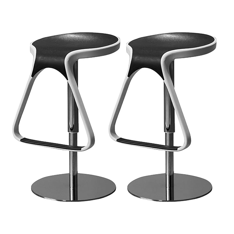Plastic Counter Stool Modern Adjustable Height Bar Stool with Footrest