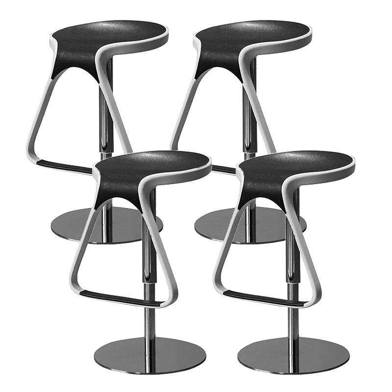 Plastic Counter Stool Modern Adjustable Height Bar Stool with Footrest