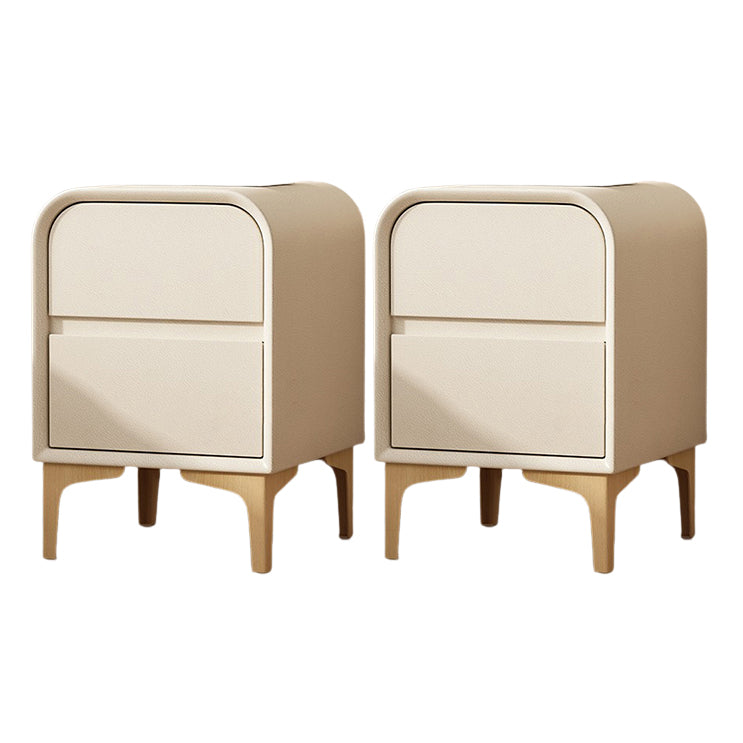 Modern Solid Wood Kids Nightstand Flat Top Nightstands with Drawers