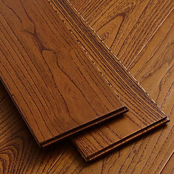 Modern Side Trim Piece Wire Brushed Click-Locking Wood Flooring Tiles