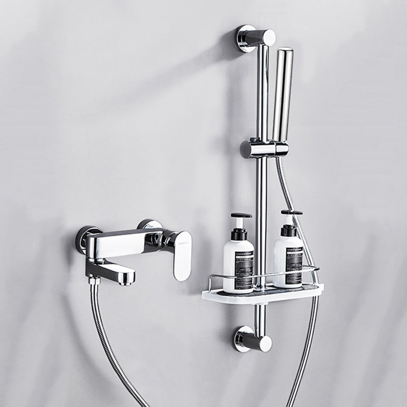 Contemporary Tub Filler Wall Mount Swivel Spout Tub Filler Trim