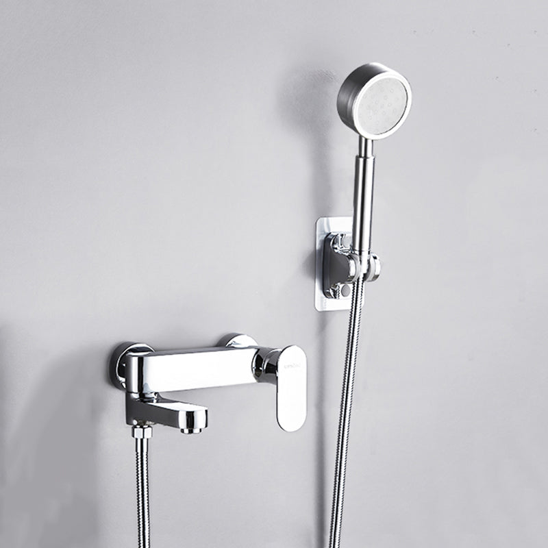 Contemporary Tub Filler Wall Mount Swivel Spout Tub Filler Trim