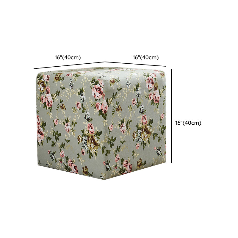 Traditional  Removable Cushions Chaise Fabric Floral Chaise for Living Room