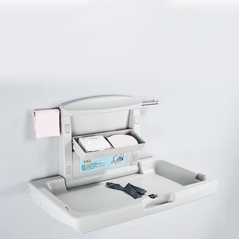 Modern Baby Changing Table with Storage, Folding Changing Table in Matte Finish