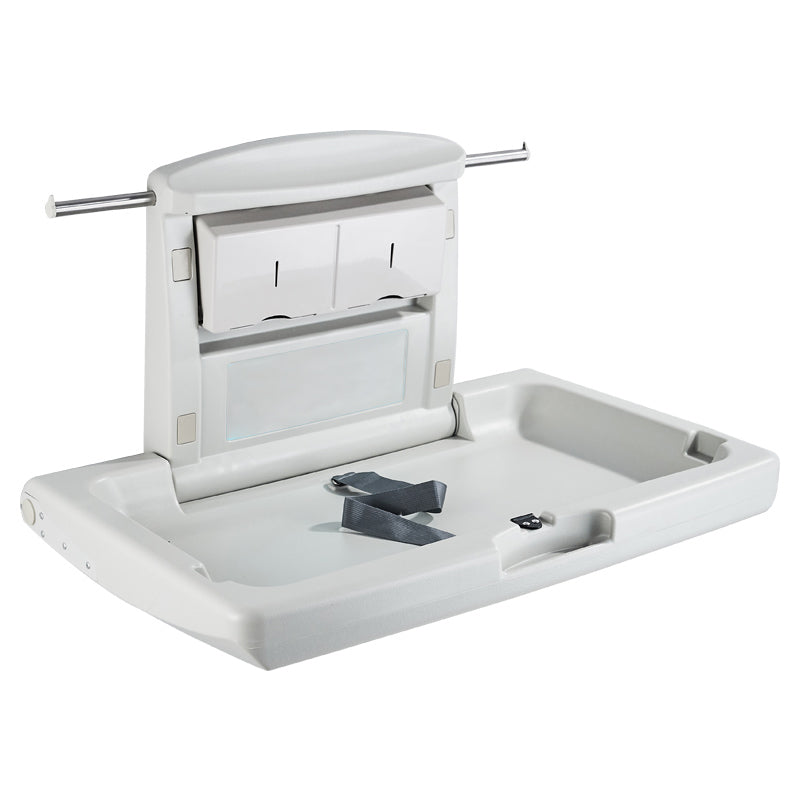 Modern Baby Changing Table with Storage, Folding Changing Table in Matte Finish