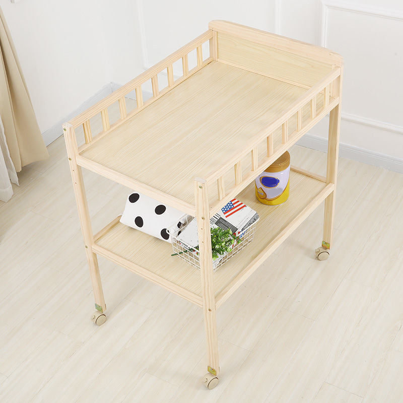 Wooden Baby Changing Table Modern Changing Table with Shelf and Changing Pad