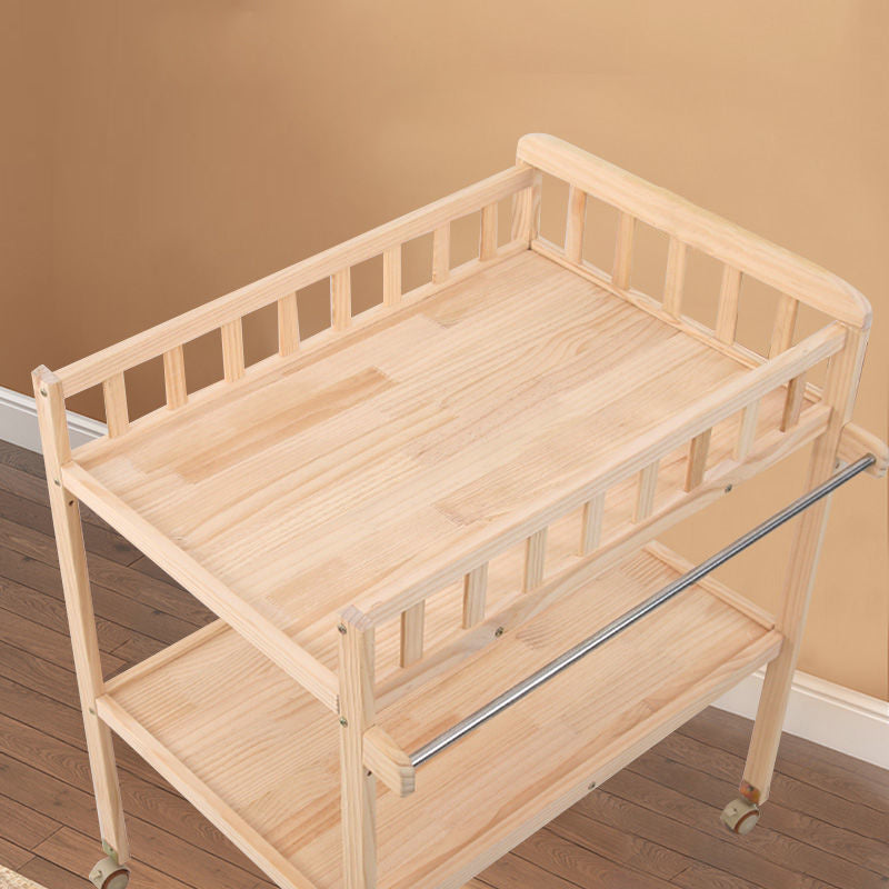Wooden Baby Changing Table Modern Changing Table with Shelf and Changing Pad