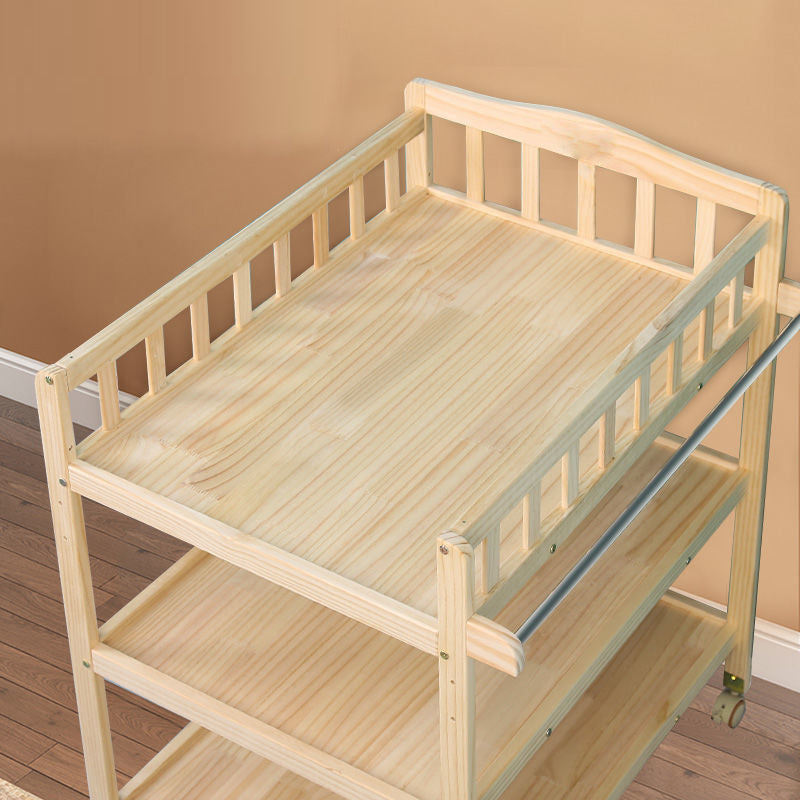 Wooden Baby Changing Table Modern Changing Table with Shelf and Changing Pad