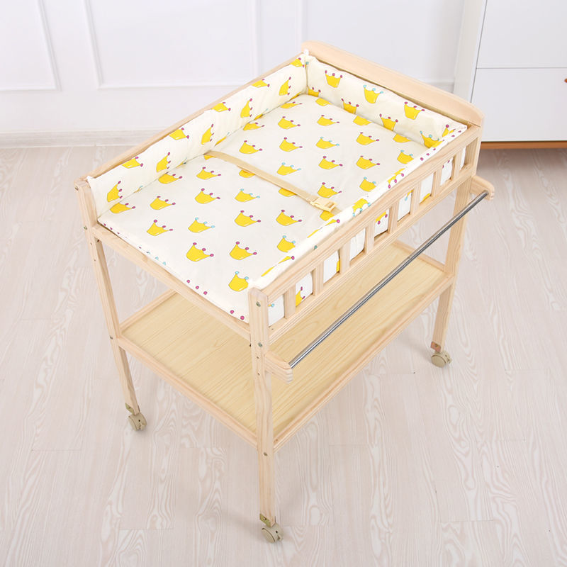 Wooden Baby Changing Table Modern Changing Table with Shelf and Changing Pad