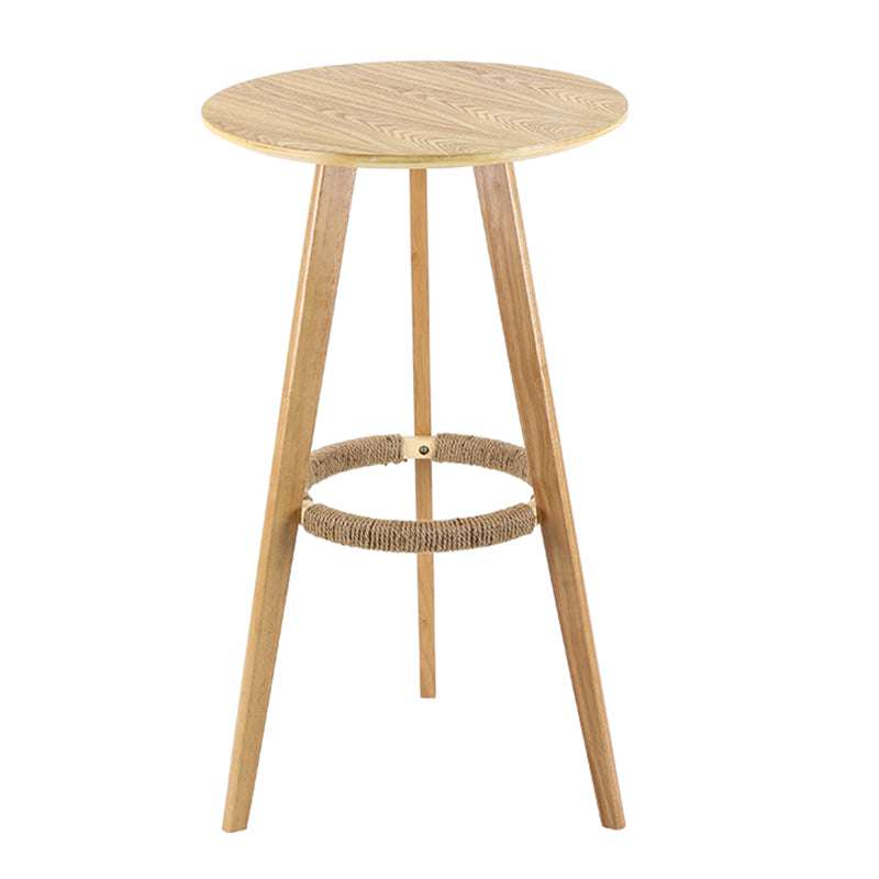 Contemporary Round Bar Set 1/3 Pieces Wooden Pub Table Set for Home