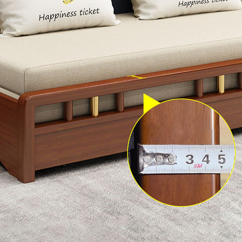 No Distressing Convertible Sofas Cotton Blend Sleeper Sofa with Storage