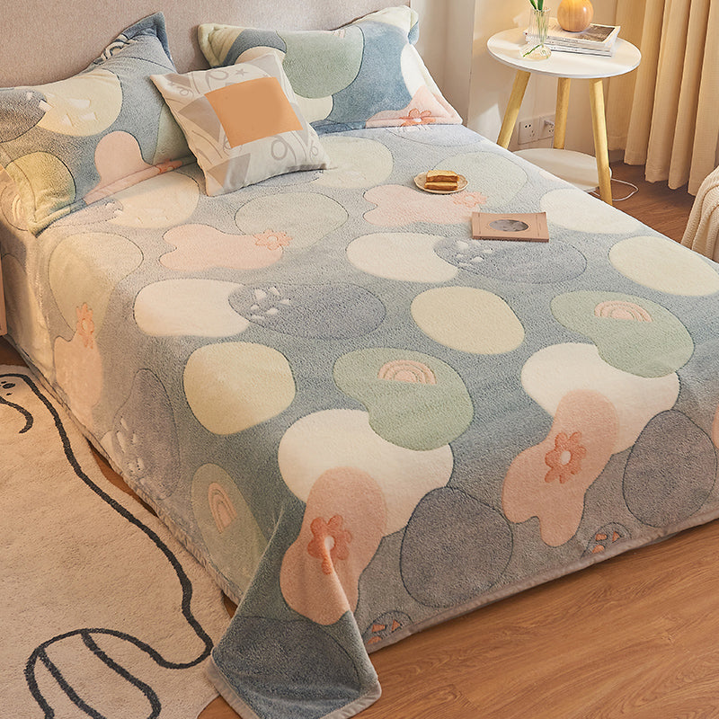 Breathable Sheet Cartoon Pattern Non-Pilling Ultra-Soft Sheet