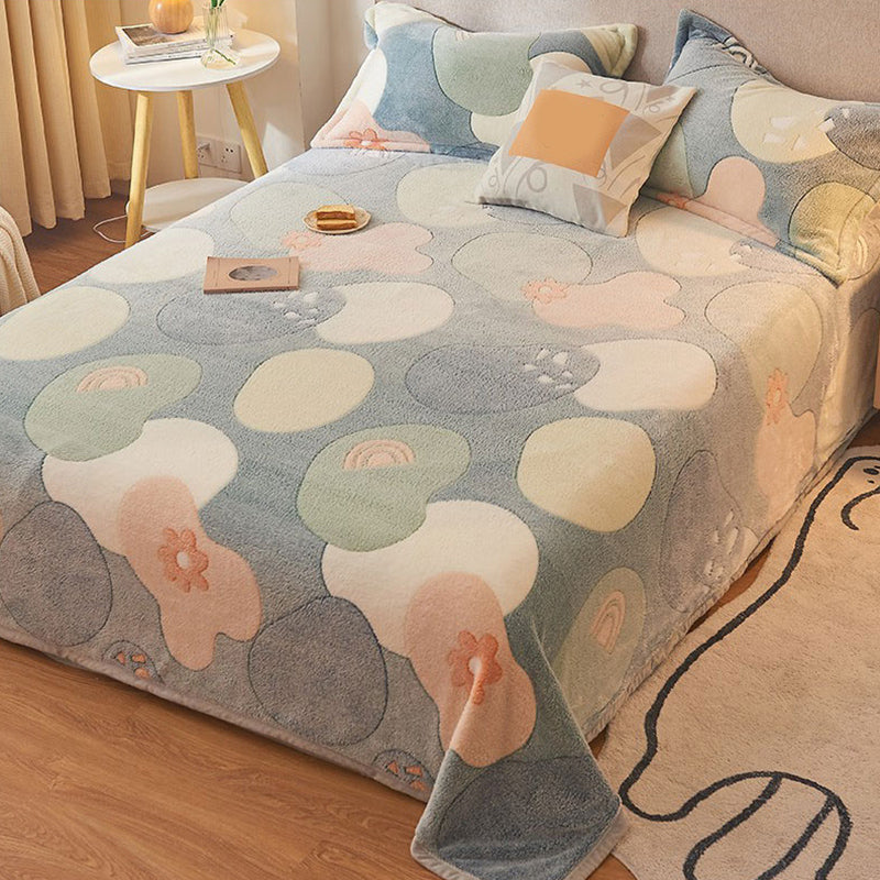 Modern Style Non-Pilling Sheet Cartoon Pattern Ultra-Soft Breathable Sheet