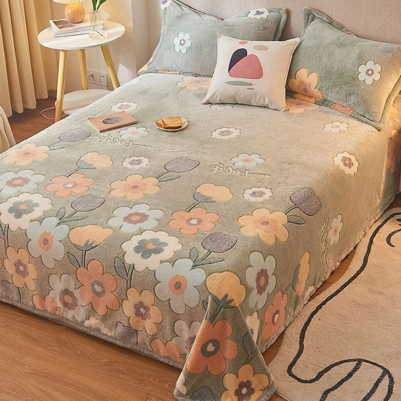 Modern Style Non-Pilling Sheet Cartoon Pattern Ultra-Soft Breathable Sheet