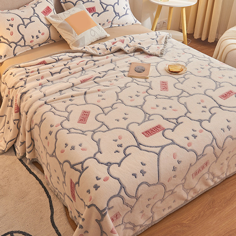 Modern Style Non-Pilling Sheet Cartoon Pattern Ultra-Soft Breathable Sheet