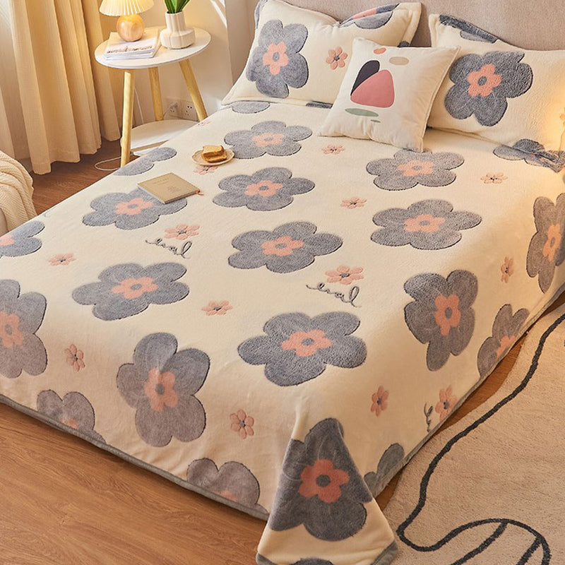 Modern Style Non-Pilling Sheet Cartoon Pattern Ultra-Soft Breathable Sheet