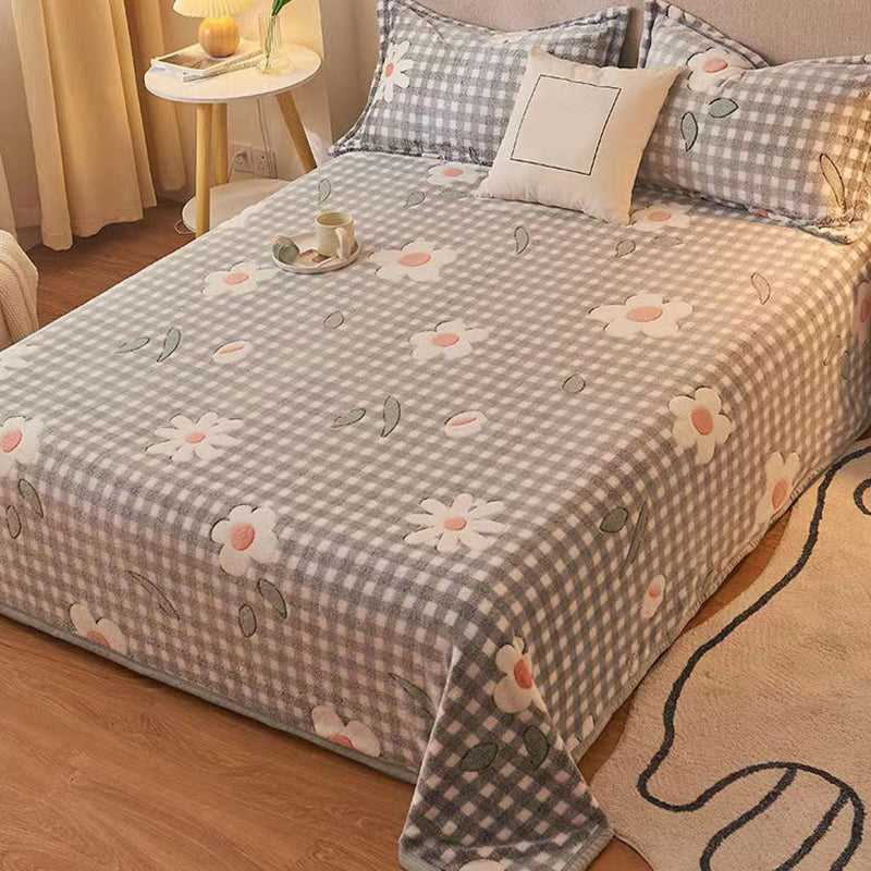 Modern Style Non-Pilling Sheet Cartoon Pattern Ultra-Soft Breathable Sheet