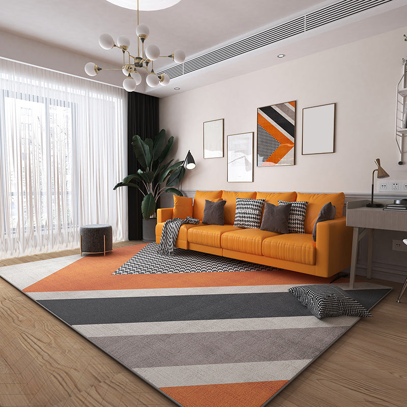 Simplicity Lattice Rug Synthetic Modern Carpet Anti-Slip Backing Rug for Home Decor