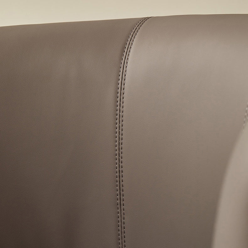 Modern Style Dining Chair Leather Wooden Base Arm Chair for Home Use