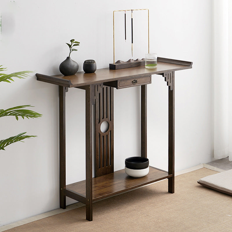 Mid Century Modern Console Table 12"W Wood Console Sofa Table