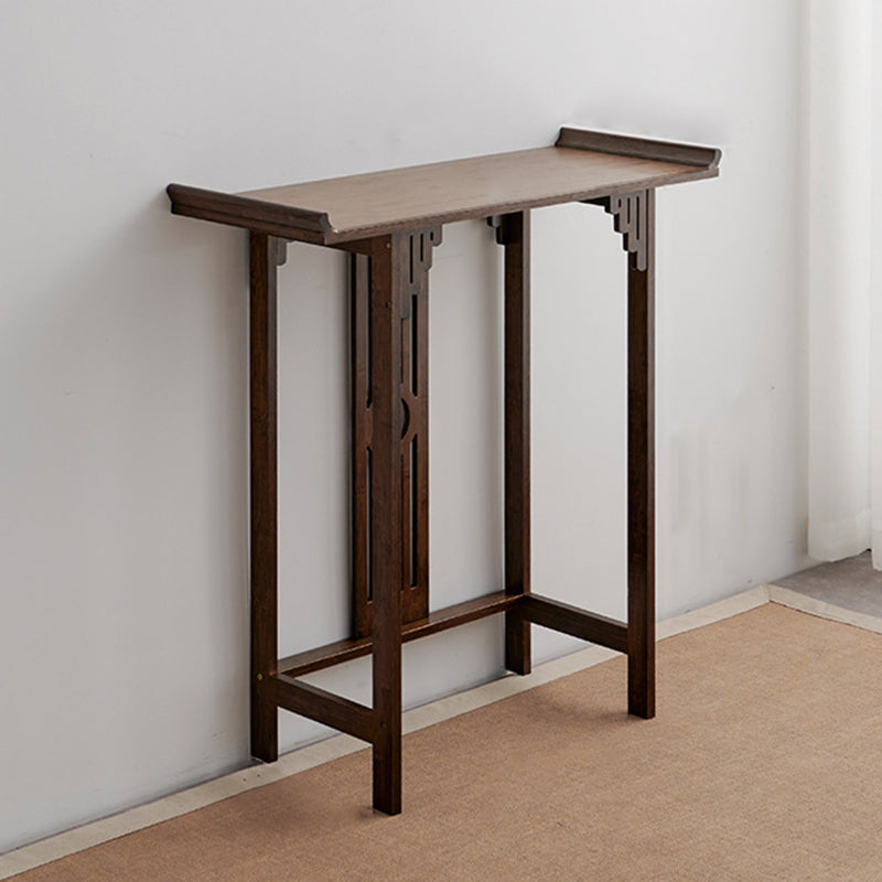Mid Century Modern Console Table 12"W Wood Console Sofa Table