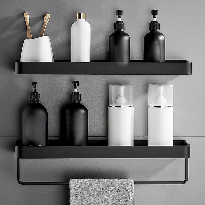 Matte Black Bathroom Set Modern 1/2 - Piece Anti-rust Bath Shelf